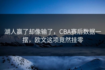 湖人赢了却像输了，CBA赛后数据一摆，欧文这项竟然挂零