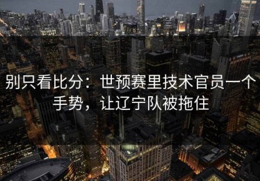 别只看比分：世预赛里技术官员一个手势，让辽宁队被拖住