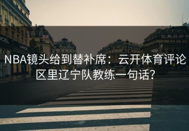 NBA镜头给到替补席：云开体育评论区里辽宁队教练一句话？