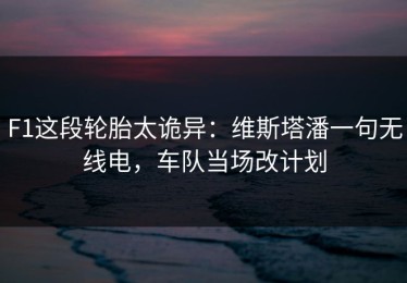 F1这段轮胎太诡异：维斯塔潘一句无线电，车队当场改计划