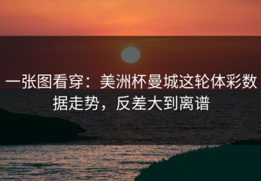 一张图看穿：美洲杯曼城这轮体彩数据走势，反差大到离谱