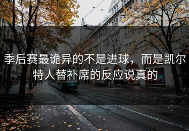 季后赛最诡异的不是进球，而是凯尔特人替补席的反应说真的