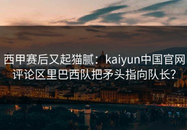 西甲赛后又起猫腻：kaiyun中国官网评论区里巴西队把矛头指向队长？